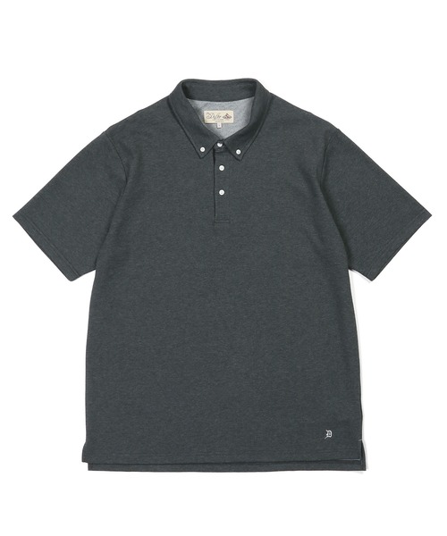 The DUFFER of ST.GEORGE(ザダファーオブセントジョージ)の「'COOLFIBER' PLATING FUNCTIONAL SMART POLO:吸水速乾・防シワ クールファイバー 台衿付 ボタンダウン ビジカジ 綺麗目ポロシャツ(ポロシャツ・メンズ・チャコールグレー/ブラック/ホワイト/ネイビー・X-LARGE/LARGE/MEDIUM/SMALL)」の17枚目の写真