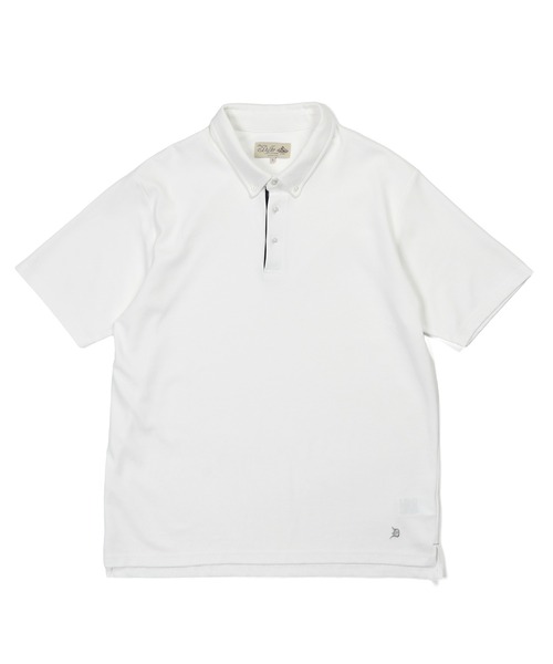 The DUFFER of ST.GEORGE(ザダファーオブセントジョージ)の「'COOLFIBER' PLATING FUNCTIONAL SMART POLO:吸水速乾・防シワ クールファイバー 台衿付 ボタンダウン ビジカジ 綺麗目ポロシャツ(ポロシャツ・メンズ・チャコールグレー/ブラック/ホワイト/ネイビー・X-LARGE/LARGE/MEDIUM/SMALL)」の15枚目の写真