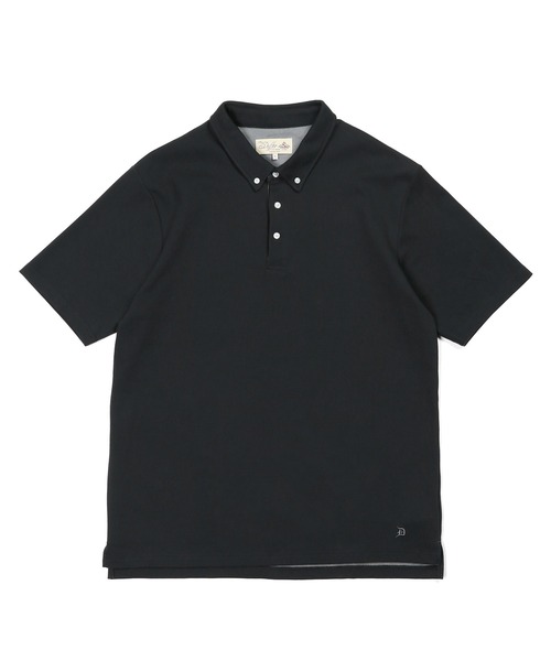 The DUFFER of ST.GEORGE(ザダファーオブセントジョージ)の「'COOLFIBER' PLATING FUNCTIONAL SMART POLO:吸水速乾・防シワ クールファイバー 台衿付 ボタンダウン ビジカジ 綺麗目ポロシャツ(ポロシャツ・メンズ・チャコールグレー/ブラック/ホワイト/ネイビー・X-LARGE/LARGE/MEDIUM/SMALL)」の16枚目の写真
