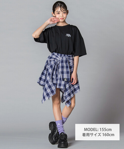ZIDDY(ジディ)の「シェアユアハート・ロゴTシャツ(130~160cm)(Tシャツ/カットソー・キッズ・ホワイト/ブラック・130cm/150cm/140cm/FREE)」の5枚目の写真