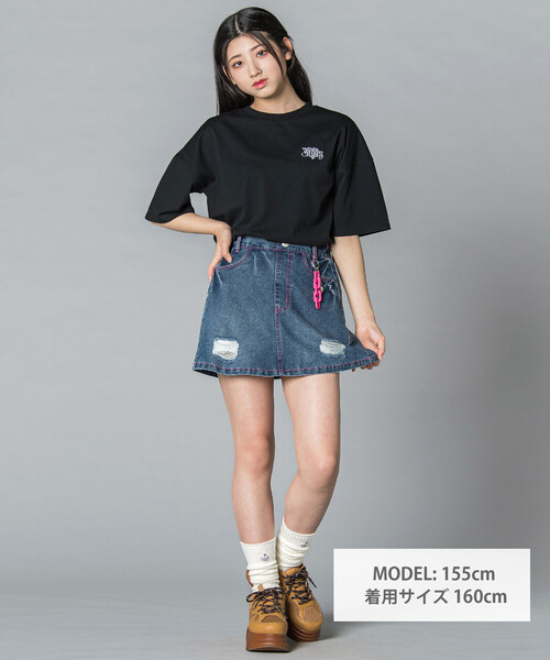 ZIDDY(ジディ)の「シェアユアハート・ロゴTシャツ(130~160cm)(Tシャツ/カットソー・キッズ・ホワイト/ブラック・130cm/150cm/140cm/FREE)」の6枚目の写真