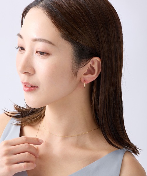 CALIN　STANDARD（カリンスタンダード）の「◆金属アレルギー対応◆◆made in japan◆【片手でスムースワンタッチ】スリムビジュー　ミニスムースピアス（ピアス（両耳用）・レディース・ピンクゴールド/ゴールド/シルバー・FREE）」の5枚目の写真
