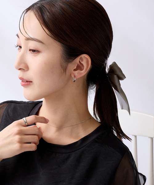 CALIN　STANDARD（カリンスタンダード）の「◆金属アレルギー対応◆◆made in japan◆【片手でスムースワンタッチ】スリムビジュー　ミニスムースピアス（ピアス（両耳用）・レディース・ピンクゴールド/ゴールド/シルバー・FREE）」の8枚目の写真