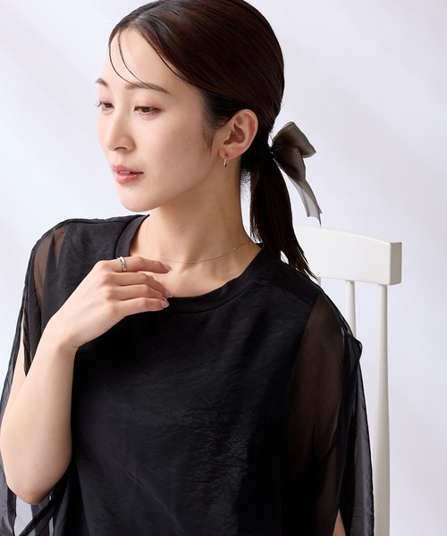 CALIN　STANDARD（カリンスタンダード）の「◆金属アレルギー対応◆◆made in japan◆【片手でスムースワンタッチ】スリムビジュー　ミニスムースピアス（ピアス（両耳用）・レディース・ピンクゴールド/ゴールド/シルバー・FREE）」の9枚目の写真