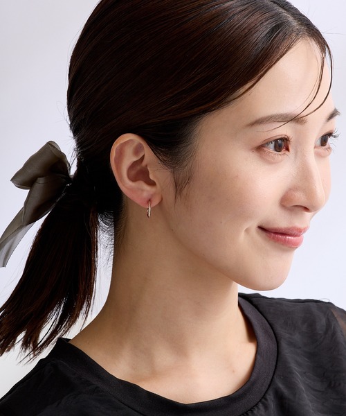 CALIN　STANDARD（カリンスタンダード）の「◆金属アレルギー対応◆◆made in japan◆【片手でスムースワンタッチ】スリムビジュー　ミニスムースピアス（ピアス（両耳用）・レディース・ピンクゴールド/ゴールド/シルバー・FREE）」の12枚目の写真