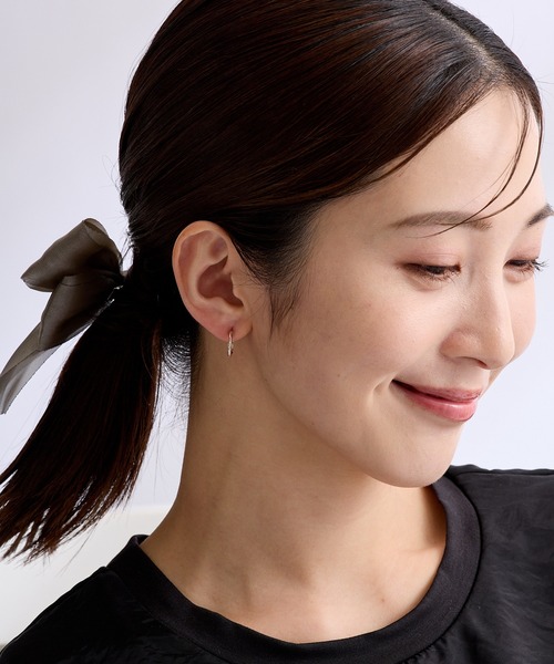 CALIN　STANDARD（カリンスタンダード）の「◆金属アレルギー対応◆◆made in japan◆【片手でスムースワンタッチ】スリムビジュー　ミニスムースピアス（ピアス（両耳用）・レディース・ピンクゴールド/ゴールド/シルバー・FREE）」の13枚目の写真