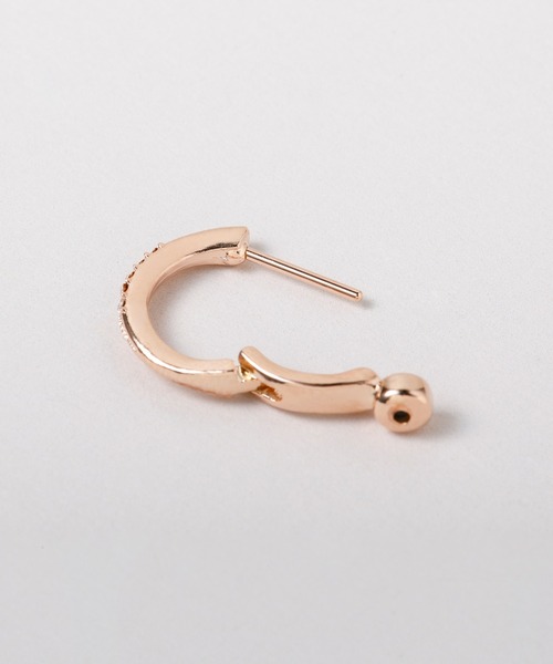 CALIN　STANDARD（カリンスタンダード）の「◆金属アレルギー対応◆◆made in japan◆【片手でスムースワンタッチ】スリムビジュー　ミニスムースピアス（ピアス（両耳用）・レディース・ピンクゴールド/ゴールド/シルバー・FREE）」の20枚目の写真