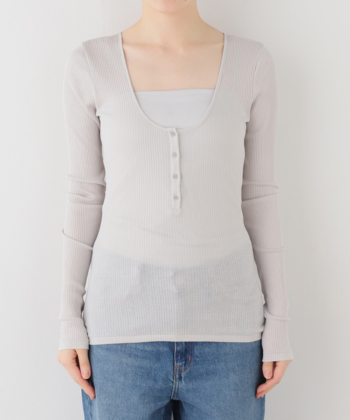 JOURNAL STANDARD(ジャーナルスタンダード)の「【MALU/マル】PALMA(Tシャツ/カットソー・レディース・ホワイト/チャコールグレー・FREE)」の9枚目の写真