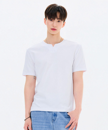 男性ネック変形半袖Tシャツ-FBZK5807C01