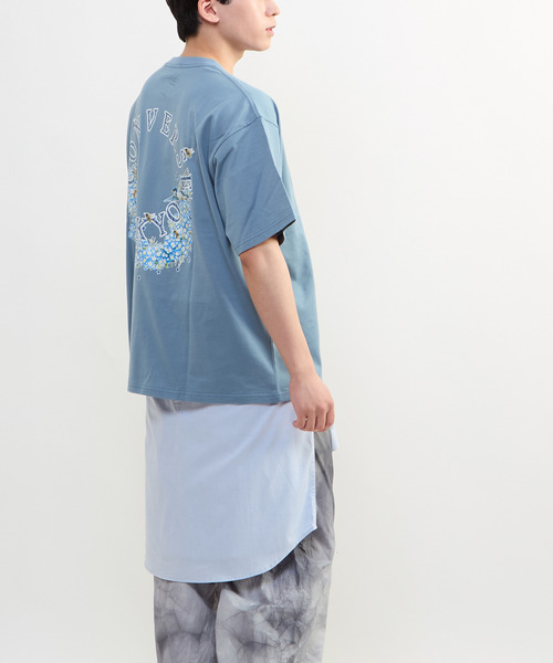 CONVERSE TOKYO(コンバーストウキョウ)の「CIRCLE FLOWER LOGO TEE(Tシャツ/カットソー・レディース・ホワイト/サックスブルー/ブラック・SMALL/MEDIUM)」の5枚目の写真