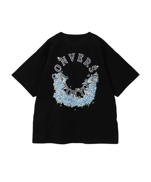 CONVERSE TOKYO(コンバーストウキョウ)の「CIRCLE FLOWER LOGO TEE(Tシャツ/カットソー・レディース・ホワイト/サックスブルー/ブラック・SMALL/MEDIUM)」の17枚目の写真