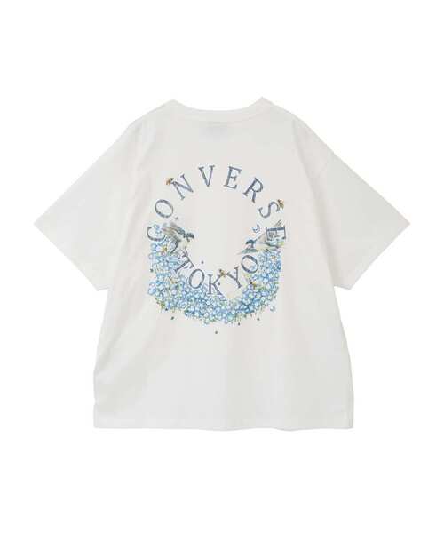 CONVERSE TOKYO(コンバーストウキョウ)の「CIRCLE FLOWER LOGO TEE(Tシャツ/カットソー・レディース・ホワイト/サックスブルー/ブラック・SMALL/MEDIUM)」の19枚目の写真