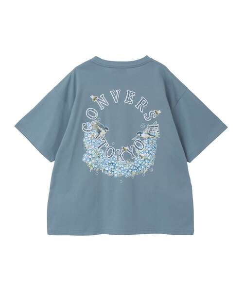 CONVERSE TOKYO(コンバーストウキョウ)の「CIRCLE FLOWER LOGO TEE(Tシャツ/カットソー・レディース・ホワイト/サックスブルー/ブラック・SMALL/MEDIUM)」の21枚目の写真