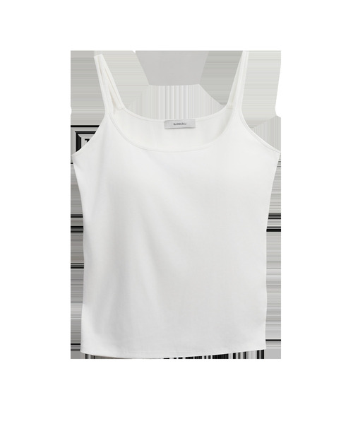 SLOWLOLLI(スローローリ)の「Daily fit cami top_4 Colors(Tシャツ/カットソー・レディース・アイボリー/ブラック/ライトグレー/ネイビー・FREE)」の2枚目の写真