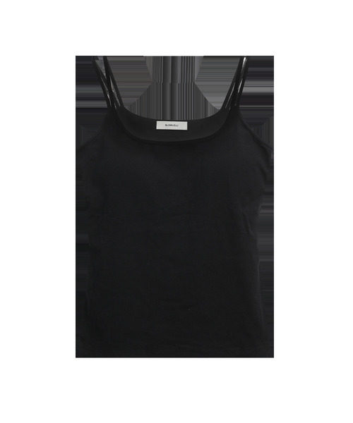 SLOWLOLLI(スローローリ)の「Daily fit cami top_4 Colors(Tシャツ/カットソー・レディース・アイボリー/ブラック/ライトグレー/ネイビー・FREE)」の1枚目の写真