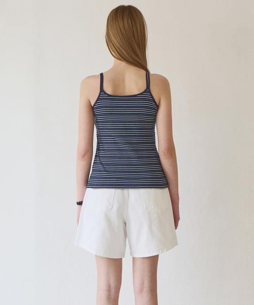 SLOWLOLLI(スローローリ)の「Daily fit cami top_4 Colors(Tシャツ/カットソー・レディース・アイボリー/ブラック/ライトグレー/ネイビー・FREE)」の5枚目の写真