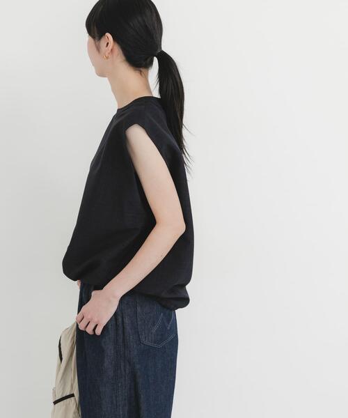 EKAL(エカル)の「『UR TECH DRYLUXE』ハイツイストフレンチスリーブブラウス(シャツ/ブラウス・レディース・ネイビー/ブルー系その他/グレー・ONE)」の19枚目の写真
