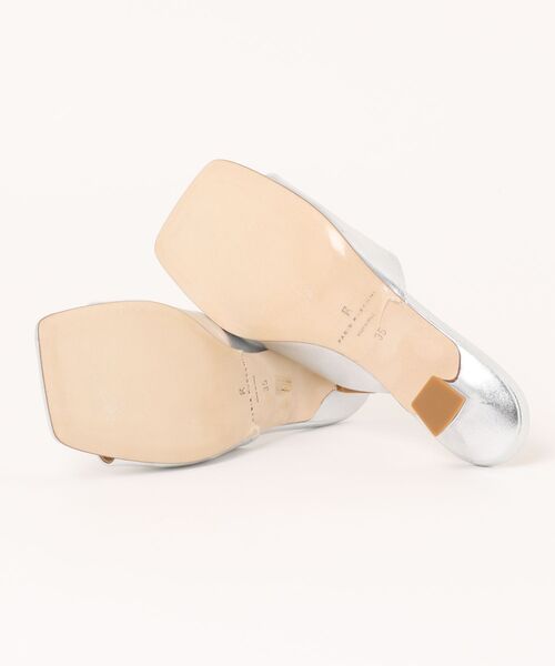 inter-chaussures(インターショシュール)の「【FABIO RUSCONI】スクエアトウスプールヒールミュール (F2331F)(サンダル・レディース・シルバー/ブラック・38/37/36/35)」の4枚目の写真