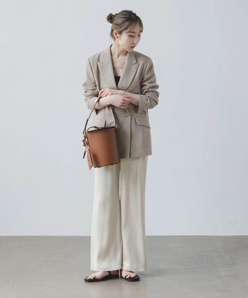 mica della valle(ミカデラヴァッレ)の「mica della valle/ミカデラヴァッレ secchiello-5 ミラー付きバケツバッグ(ハンドバッグ・レディース・ブラウン・FREE)」の4枚目の写真