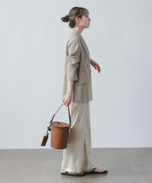 mica della valle(ミカデラヴァッレ)の「mica della valle/ミカデラヴァッレ secchiello-5 ミラー付きバケツバッグ(ハンドバッグ・レディース・ブラウン・FREE)」の5枚目の写真