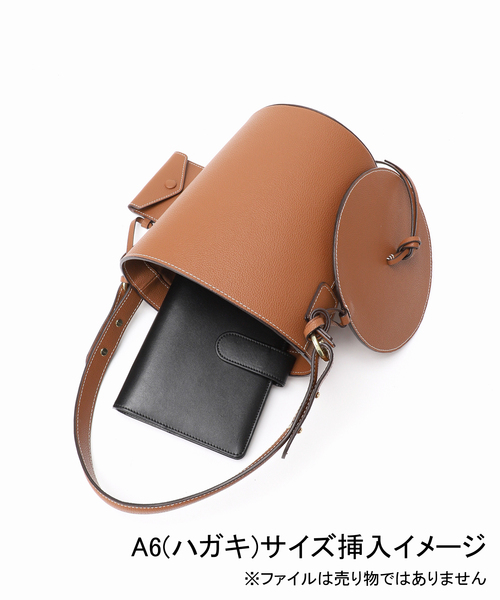 mica della valle(ミカデラヴァッレ)の「mica della valle/ミカデラヴァッレ secchiello-5 ミラー付きバケツバッグ(ハンドバッグ・レディース・ブラウン・FREE)」の22枚目の写真