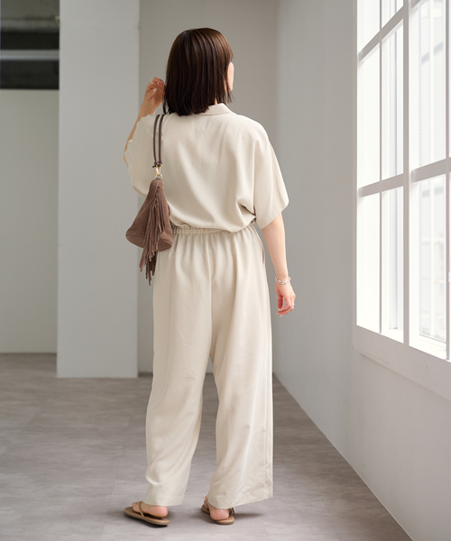 U by SPICK&SPAN(ユーバイスピックアンドスパン)の「フィブリルオールインワン(つなぎ/オールインワン・レディース・ベージュ/ネイビー・36/38)」の5枚目の写真