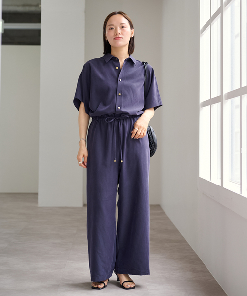 U by SPICK&SPAN(ユーバイスピックアンドスパン)の「フィブリルオールインワン(つなぎ/オールインワン・レディース・ベージュ/ネイビー・36/38)」の17枚目の写真