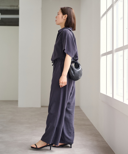 U by SPICK&SPAN(ユーバイスピックアンドスパン)の「フィブリルオールインワン(つなぎ/オールインワン・レディース・ベージュ/ネイビー・36/38)」の19枚目の写真