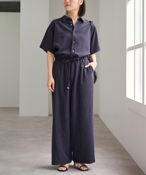 U by SPICK&SPAN(ユーバイスピックアンドスパン)の「フィブリルオールインワン(つなぎ/オールインワン・レディース・ベージュ/ネイビー・36/38)」の20枚目の写真