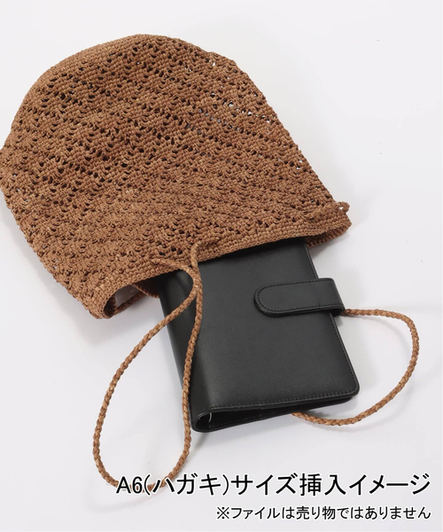 B.C STOCK(ベーセーストック)の「AFRICAN SQUARE / アフリカンスクエア ラフィアバッグ(かごバッグ・レディース・キャメル/ベージュ・FREE)」の15枚目の写真