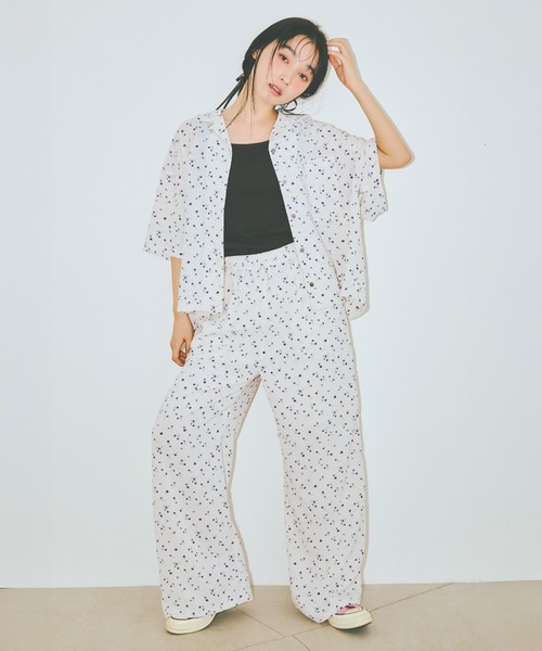 COLORME(カラーミー)の「【AKB48 伊藤百花 着用】小花柄イージーパンツ(その他パンツ・レディース・ホワイト/ブラック・FREE)」の14枚目の写真
