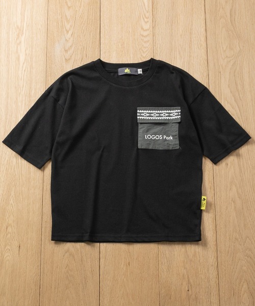 LOGOS(ロゴス)の「【30】〔LOGOS/ロゴス〕ドライコットン アソートデザイン クルーネック半袖Tシャツ 吸水速乾(Tシャツ/カットソー・キッズ・ベージュ系2/グリーン系1/ブラック系1/ブラック系2/ブルー系2・140/130/160/150)」の6枚目の写真