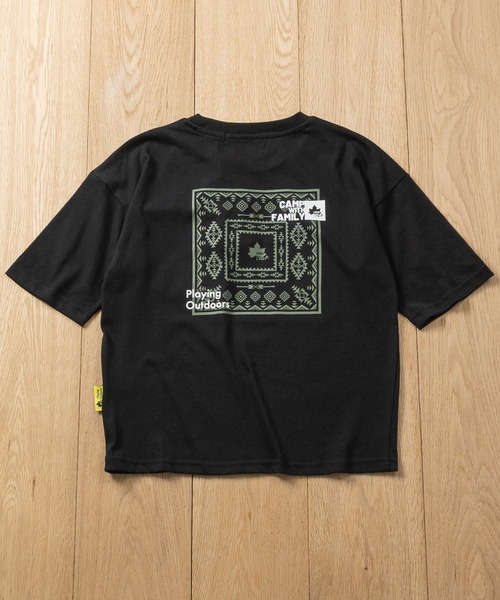 LOGOS(ロゴス)の「【30】〔LOGOS/ロゴス〕ドライコットン アソートデザイン クルーネック半袖Tシャツ 吸水速乾(Tシャツ/カットソー・キッズ・ベージュ系2/グリーン系1/ブラック系1/ブラック系2/ブルー系2・140/130/160/150)」の7枚目の写真
