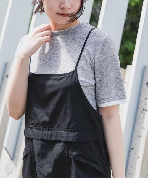FORK&SPOON（フォークアンドスプーン）の「FORK&SPOON　レイヤードTシャツ（Tシャツ/カットソー・レディース・グレー/ブラウン・1）」の5枚目の写真