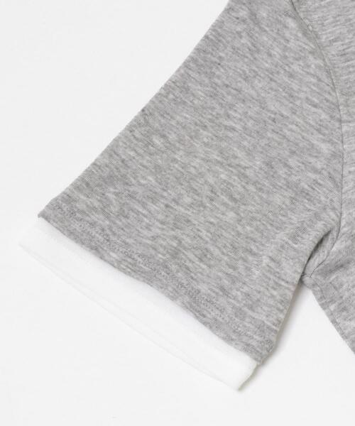 FORK&SPOON（フォークアンドスプーン）の「FORK&SPOON　レイヤードTシャツ（Tシャツ/カットソー・レディース・グレー/ブラウン・1）」の8枚目の写真