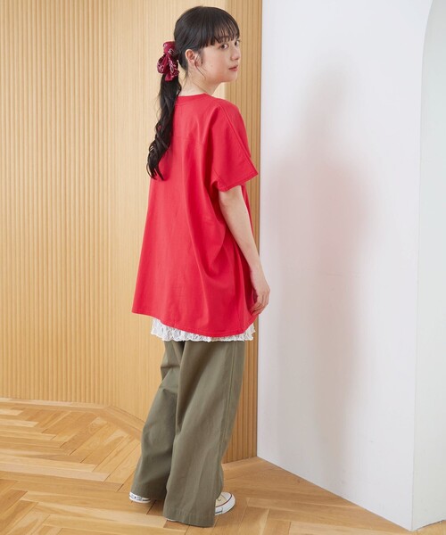 coen(コーエン)の「【DOMDOM(ドムドム)×coen】ワンポイント刺繍フットボールTシャツ(Tシャツ/カットソー・レディース・ナチュラル/オフホワイト/ダークグレー/レッド・M/L)」の22枚目の写真