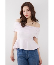 リボンディティールトップス 夏服