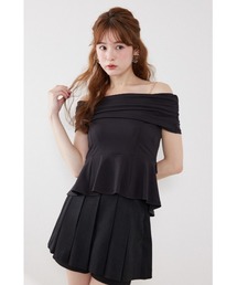 リボンディティールトップス 夏服