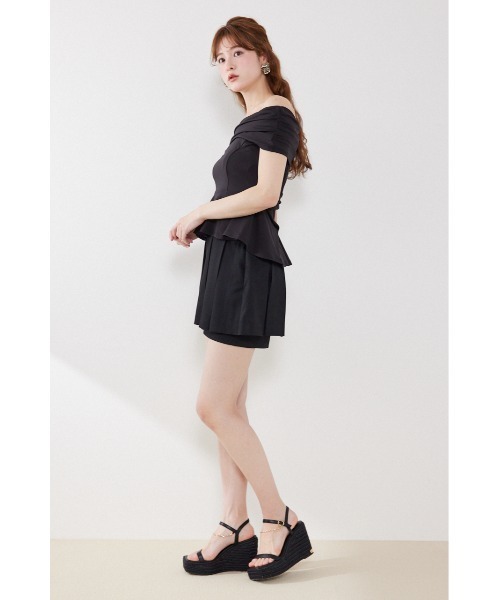 rienda(リエンダ)の「リボンディティールトップス 夏服(Tシャツ/カットソー・レディース・ライトピンク/ライトブルー/ブラック・FREE)」の5枚目の写真