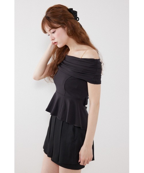 rienda(リエンダ)の「リボンディティールトップス 夏服(Tシャツ/カットソー・レディース・ライトピンク/ライトブルー/ブラック・FREE)」の7枚目の写真