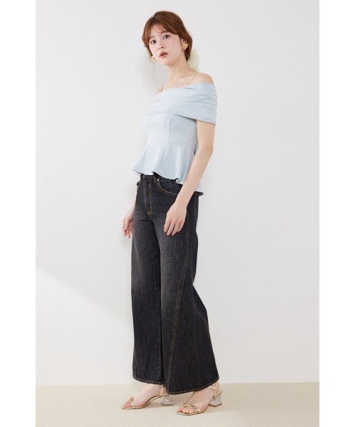 rienda(リエンダ)の「リボンディティールトップス 夏服(Tシャツ/カットソー・レディース・ライトピンク/ライトブルー/ブラック・FREE)」の11枚目の写真