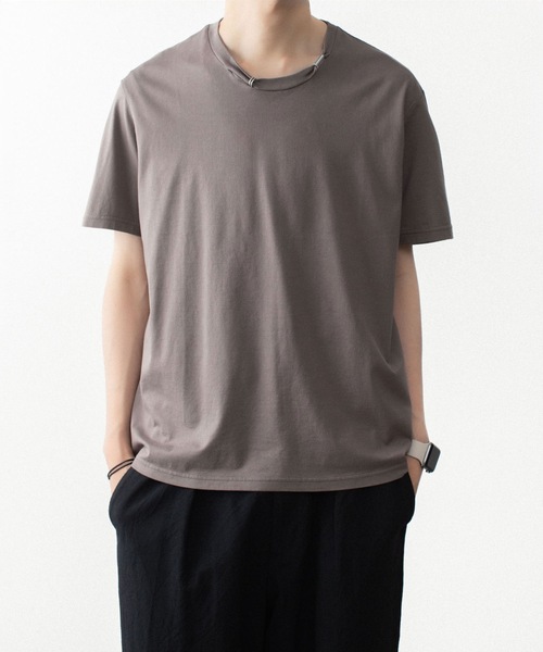 VEIN (ヴェイン)の「100/3 スエードジャージー ピアスド S/S TEE / 100/3 SUEDE JERSEY PIERCED S/S TEE(Tシャツ/カットソー・メンズ・ブラック/ライトブラウン/ホワイト・3/2/1)」の3枚目の写真