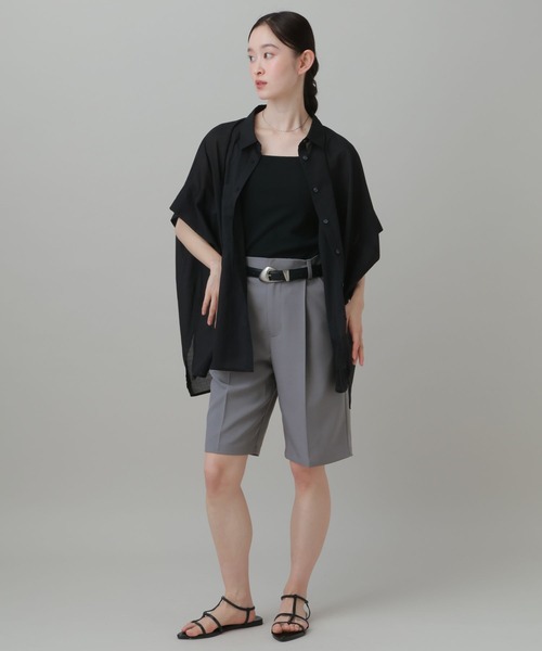 LAKOLE(ラコレ)の「タックハーフパンツ / 848925(その他パンツ・レディース・ベージュ/ブラック/グレー・MEDIUM/LARGE)」の5枚目の写真