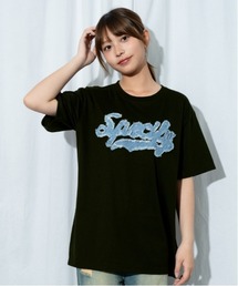 《ダメージデニムロゴ》Tシャツ/ストリート×Y2K/春夏/全3色