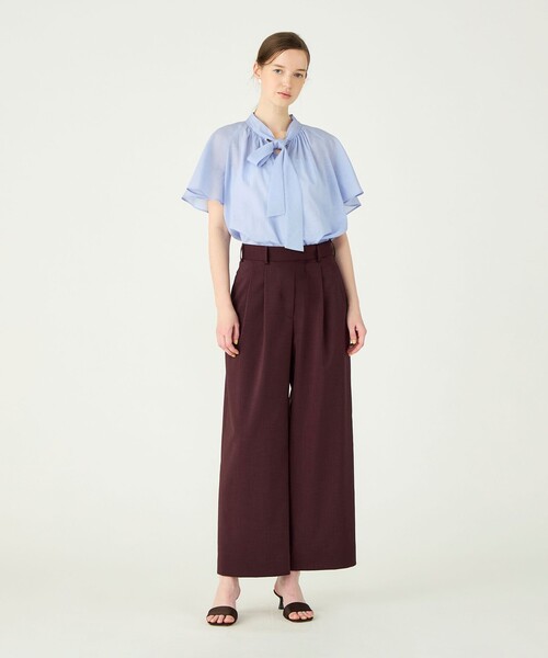 BALLSEY(ボールジィ)の「クールローン フリルボウタイブラウス(シャツ/ブラウス・レディース・ネイビー/ライトパープル・36)」の3枚目の写真