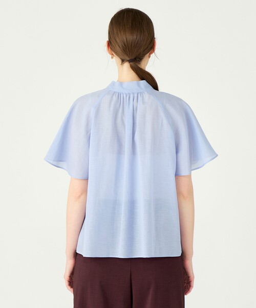 BALLSEY(ボールジィ)の「クールローン フリルボウタイブラウス(シャツ/ブラウス・レディース・ネイビー/ライトパープル・36)」の7枚目の写真
