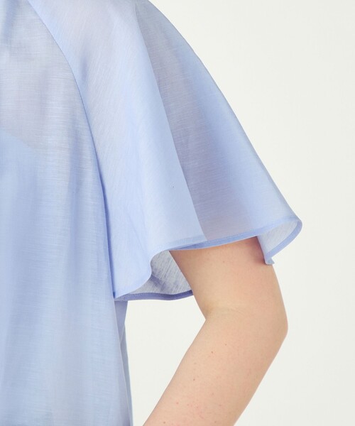 BALLSEY(ボールジィ)の「クールローン フリルボウタイブラウス(シャツ/ブラウス・レディース・ネイビー/ライトパープル・36)」の10枚目の写真