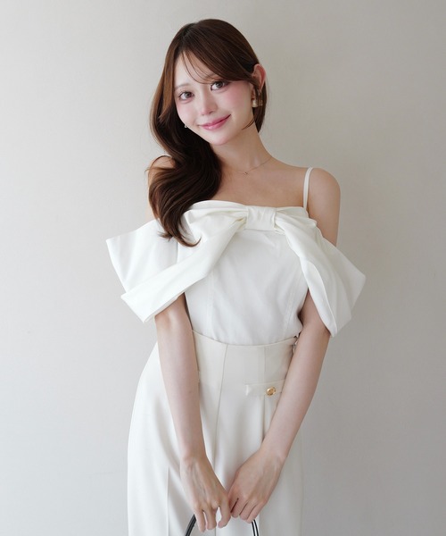 セール】RIBBON SHOULDER TOP（その他トップス）｜EIMY ISTOIRE 