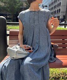 テンセルデニムフレンチワンピ