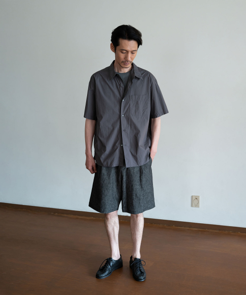 BLANKROOM(ブランクルーム)の「ハンクリネンバンディングショーツ_ダスティブラック(その他パンツ・メンズ・その他・1/2/3)」の2枚目の写真